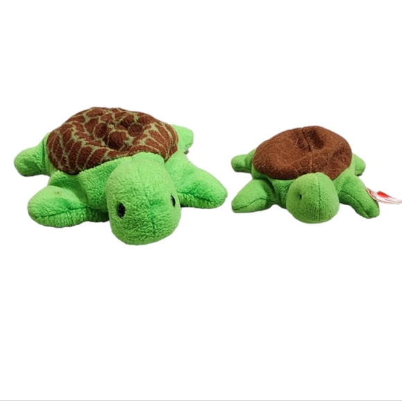 Ty beanie turtles"speedy"6 in and 4 in  1993 - Picture 2 of 8